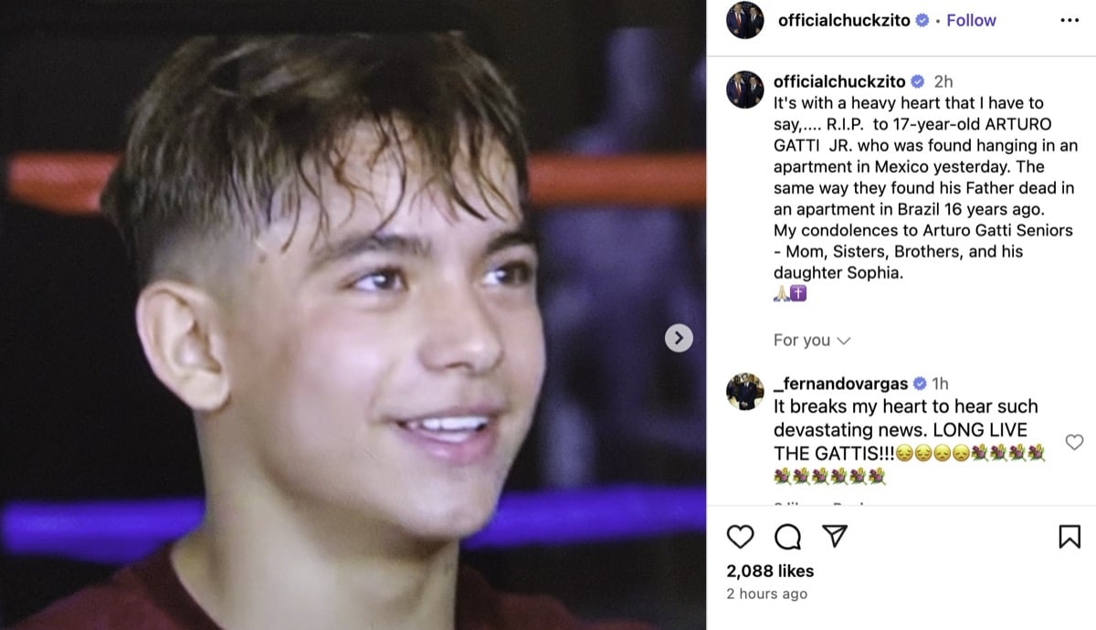 Image: Arturo Gatti Jr.’s death at 17 — a tragedy that haunts boxing’s Gatti family