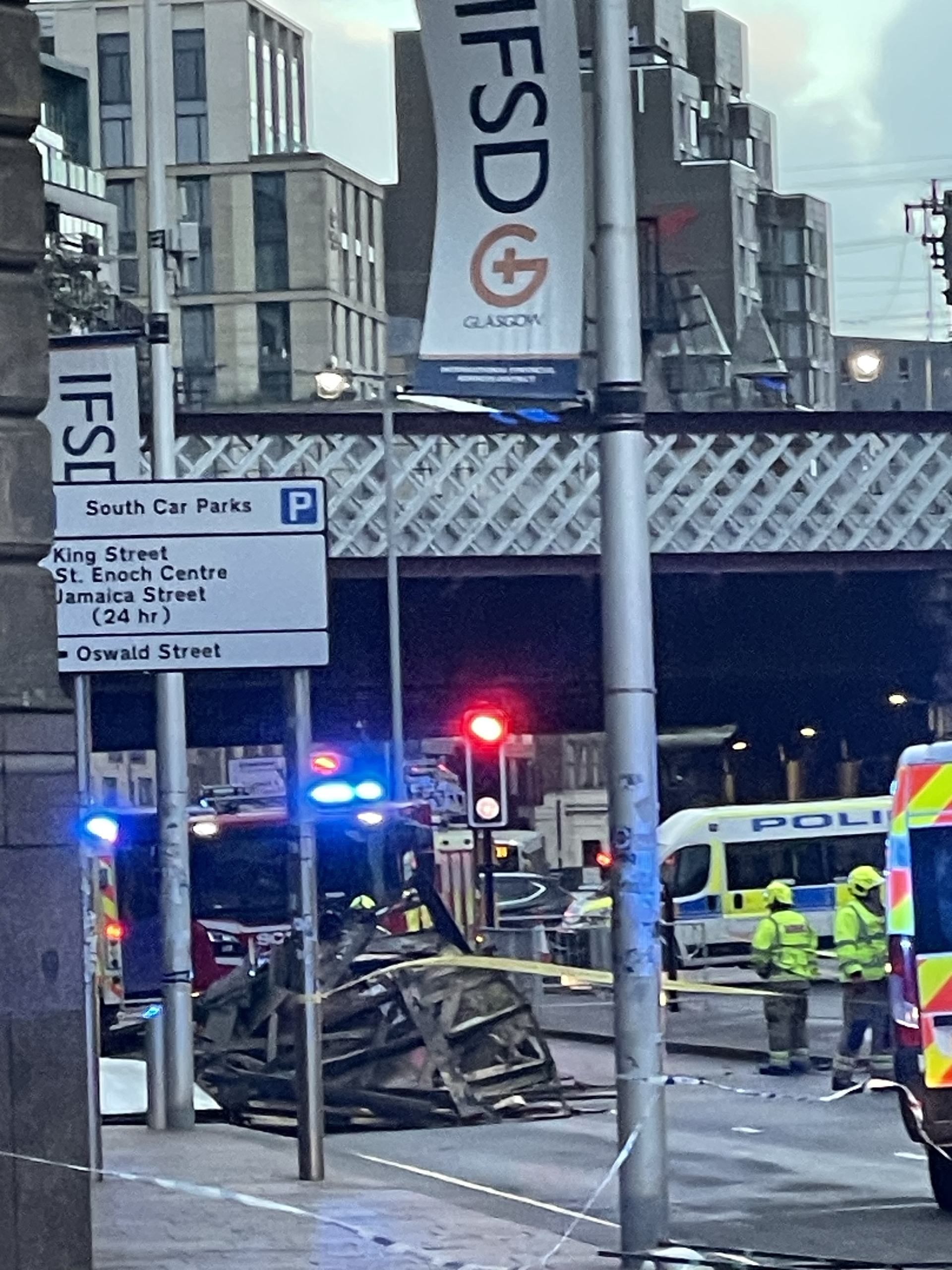 Fallen building on Broomielaw