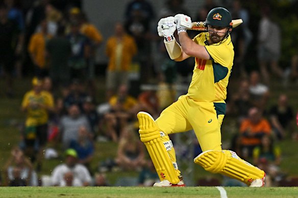 Travis Head in action.