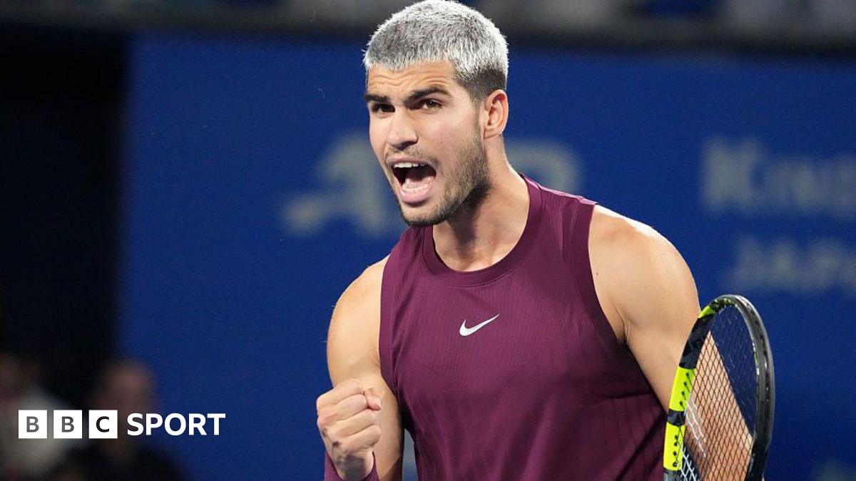 Carlos Alcaraz celebrates