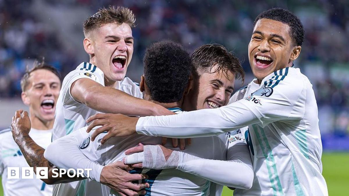 Northern Ireland players celebrate