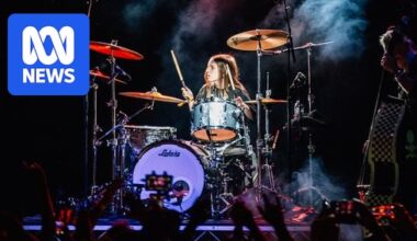 Self-taught child drummer makes rock band debut with The Living End