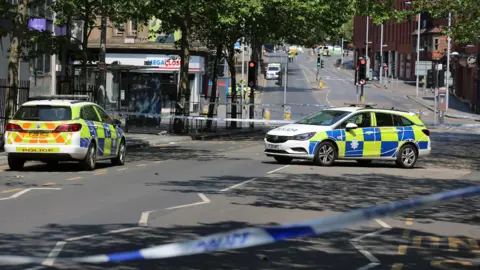 Nottinghamshire Police Cordon taped off crime scene