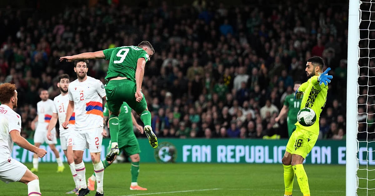 Evan Ferguson goal sees Ireland edge past Armenia to keep World Cup hopes alive