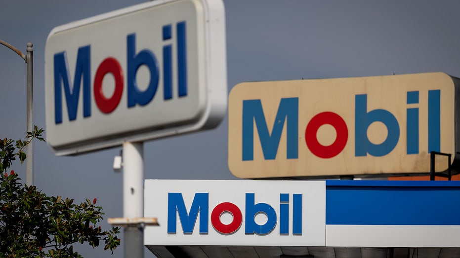 ExxonMobil gas station signs