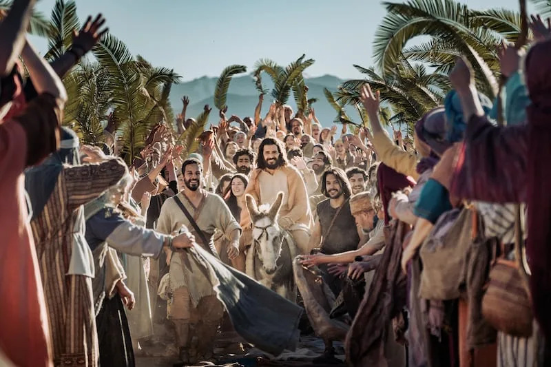 Triumphal entry of the Messiah with disciples is pictured in "The Chosen" Season 5. | 5&2 Studios