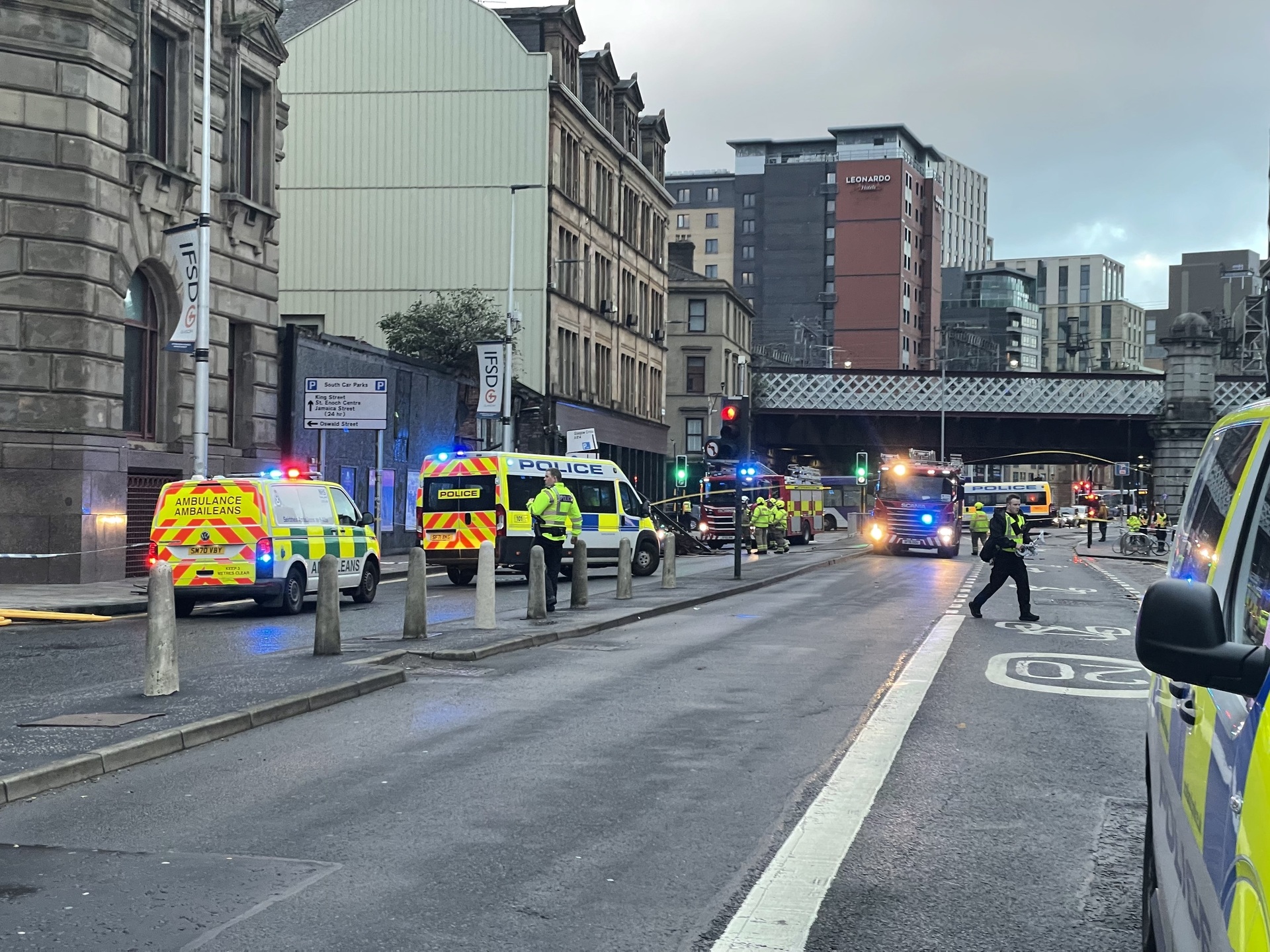 Fallen building on Broomielaw