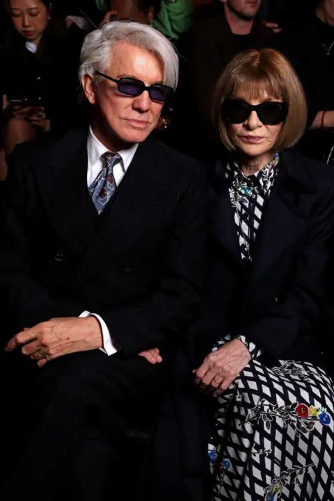 Getty Images Front row seats for film director Baz Luhrmann and Dame Anna Wintour,   Vogue's global editorial director and Conde Nast's chief content officer.