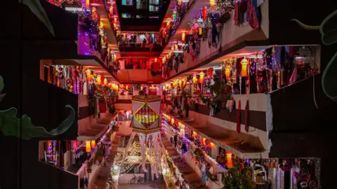 Getty Images People celebrated Diwali with firecrackers at Shivaji Park in Mumbai. Diwali is certainly one of the biggest, brightest, and most important festivals, on October 31, 2024 in Mumbai, India.