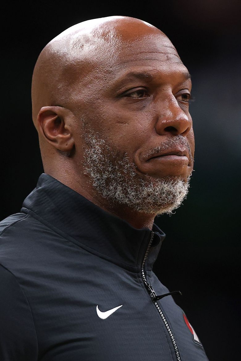 Portland Trail Blazers head coach Chauncey Billups looks on during a game in Boston on March 5.