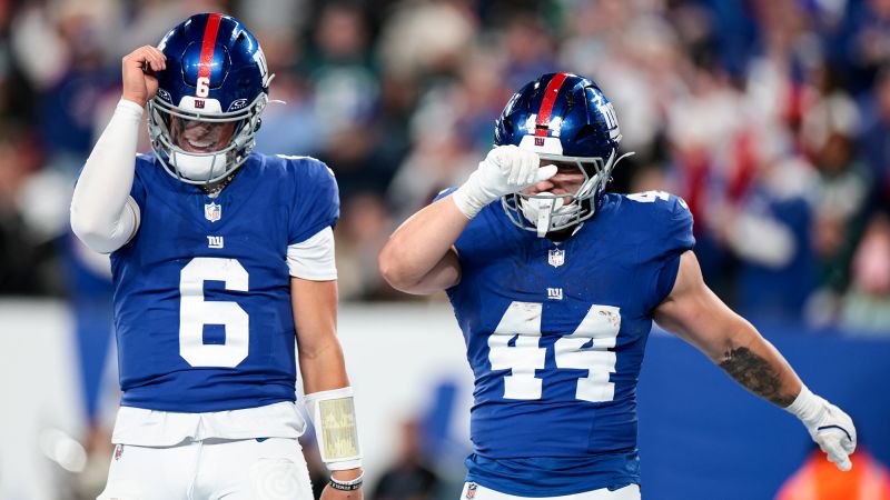 Giants rookies Jaxson Dart and Cam Skattebo combine for five touchdowns in historic New York win over Eagles