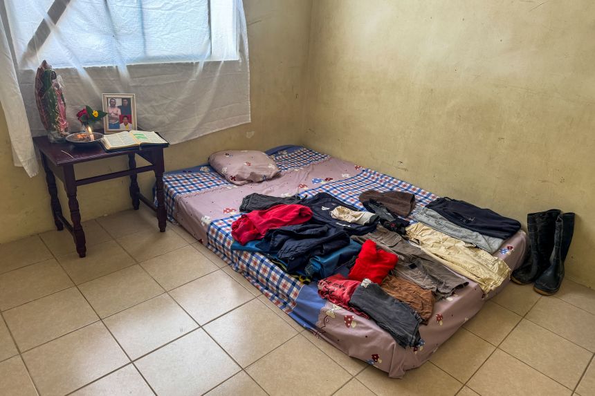 Andrés Fernando Tufiño Chila’s sister kept his room in Ecuador like a shrine, with a lit candle to honor him and his clothes folded neatly on his bed.