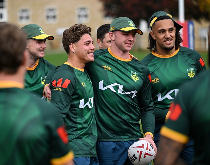 Reece Walsh and Dylan Edwards are locked in battle for the Kangaroos No.1 jersey.