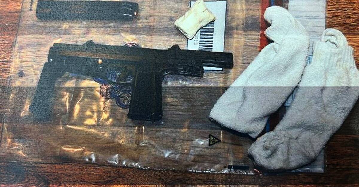 Man who terrorised and bit ex-girlfriend during burglary had machine gun in his home, court told