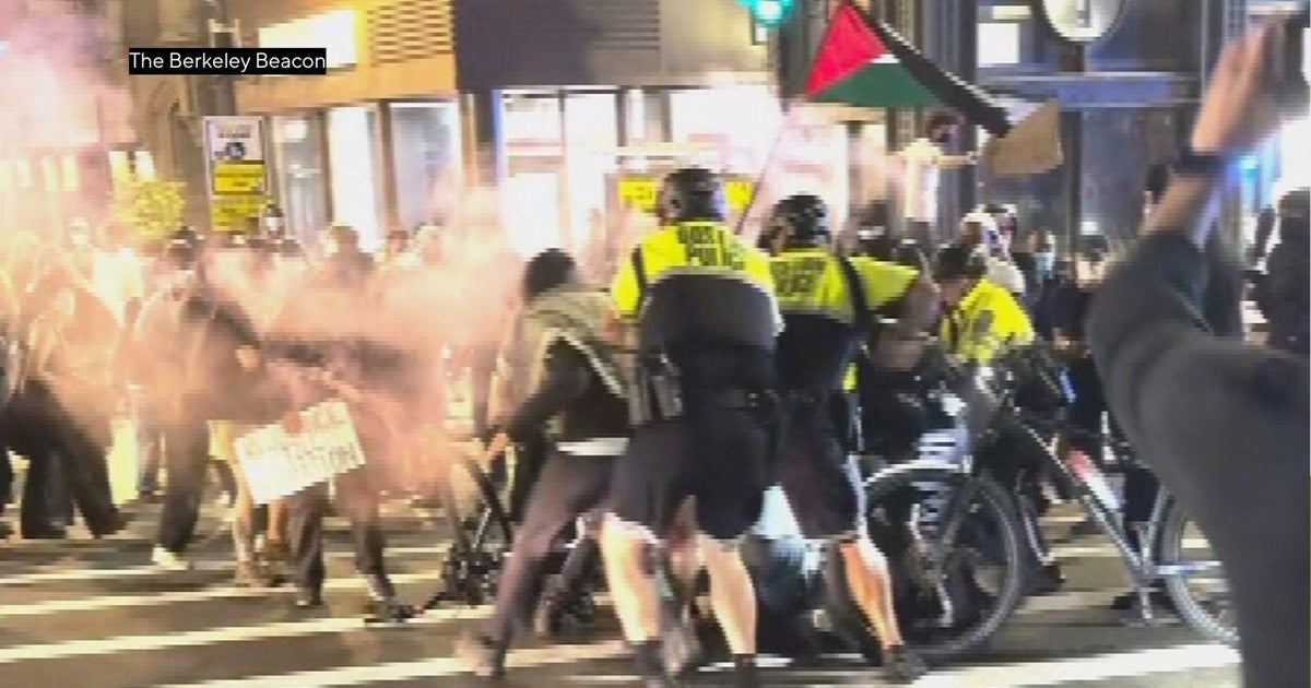 13 arrested, 4 Boston police officers hurt in violent pro-Palestinian protest