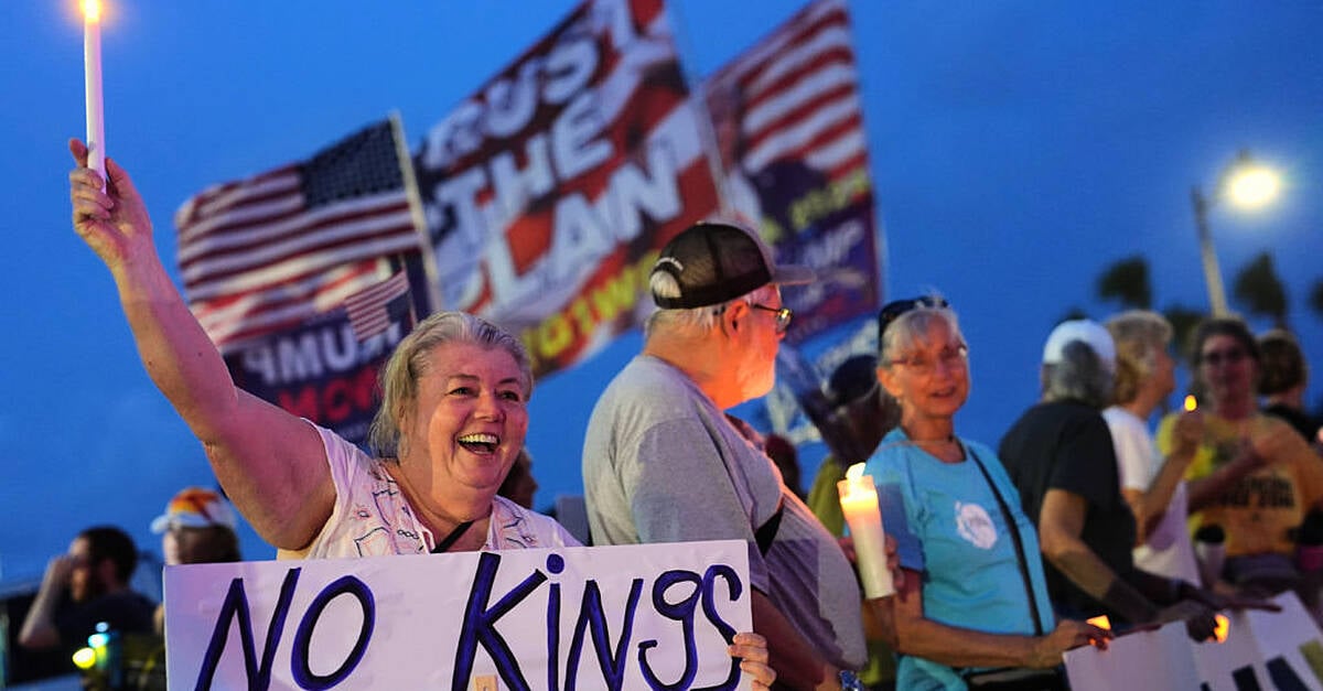 ‘No Kings’ protests against Trump take place across US