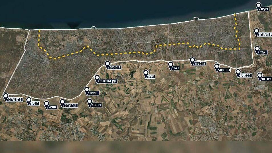 מפת הקו הצהוב שדו"צ הציג בתדרוך