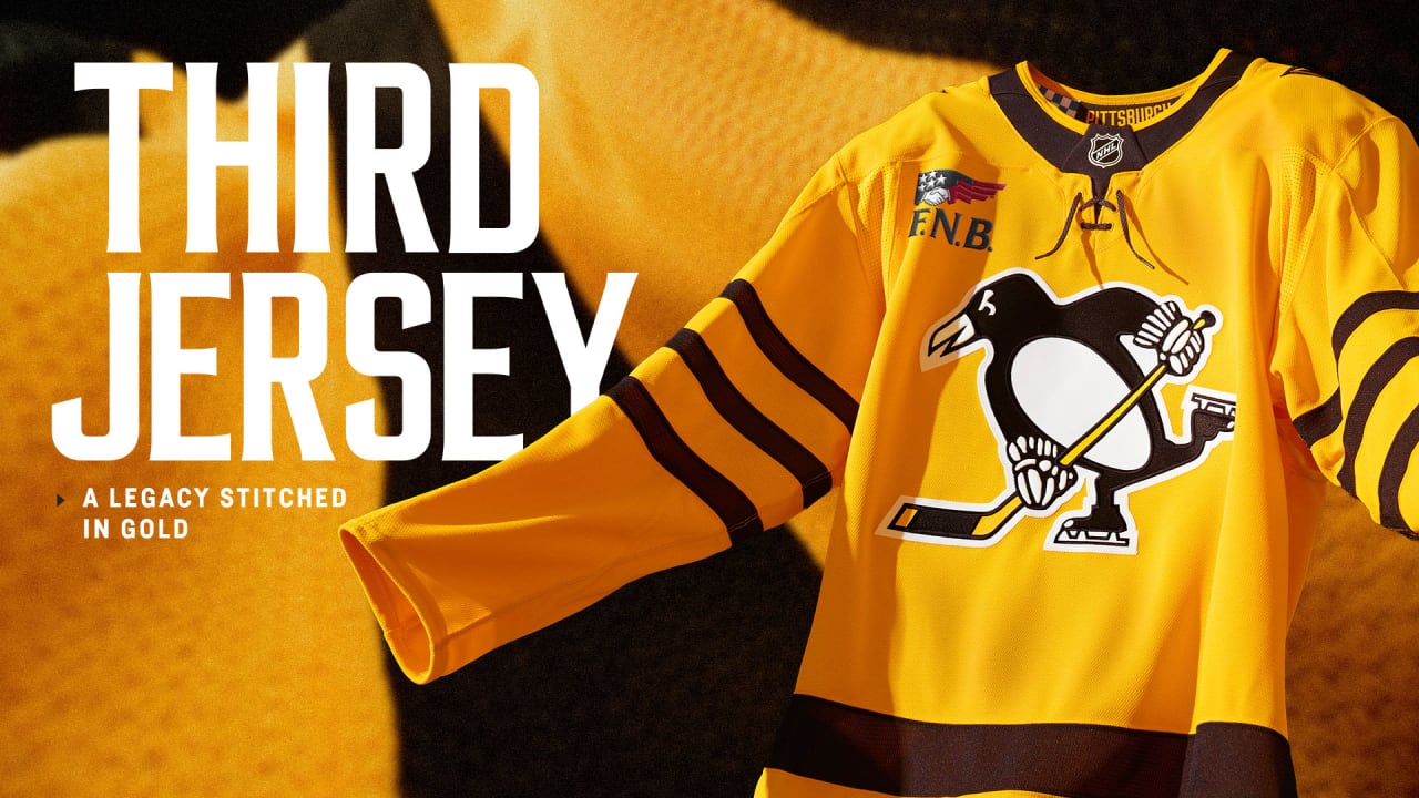 Penguins Unveil New Gold Third Jersey at Tonight’s Home Opener