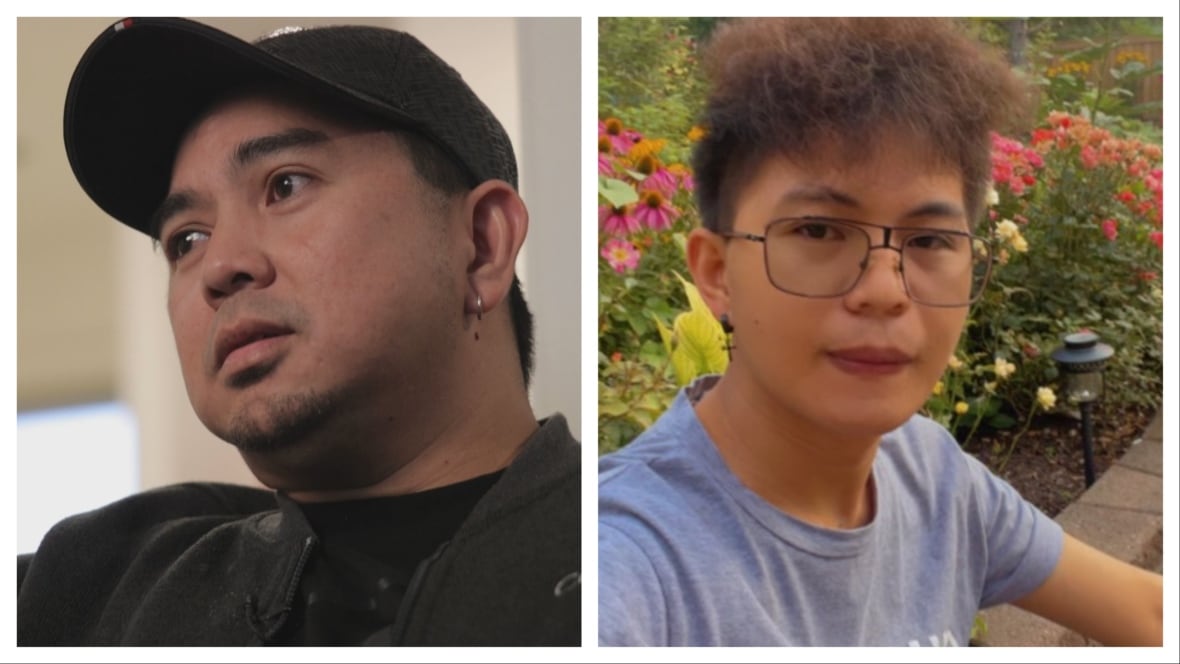 Photo collage of two portraits of men side-by-side. Both men are of Filipino background. 