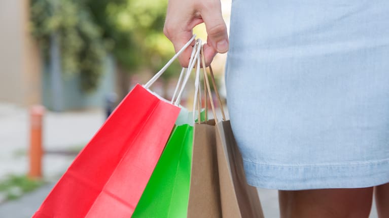 Shopping bags stock image 
