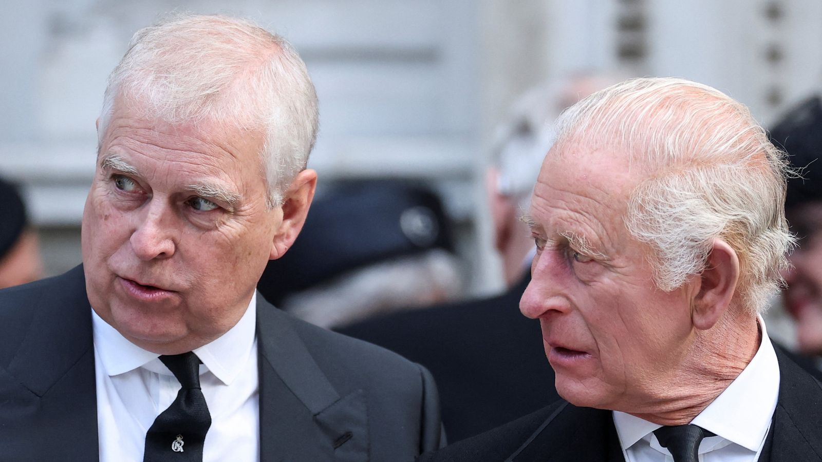 Prince Andrew with King Charles. Pic: Reuters