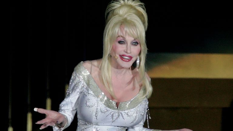 Parton performs during her concert in Ijsselhallen in Zwolle, Netherlands, in 2007. Pic: AP