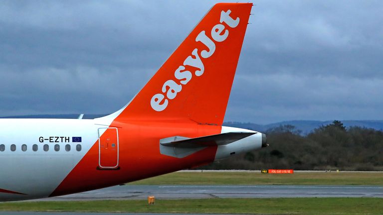 EasyJet plane at Manchester Airport. File pic: PA