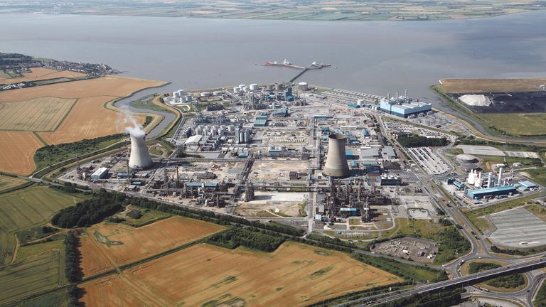 The Saltend plant in Hull. Pic: Ineos