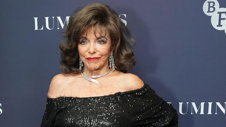 Dame Joan Collins, 92, is set to be at the dinner. Pic: PA