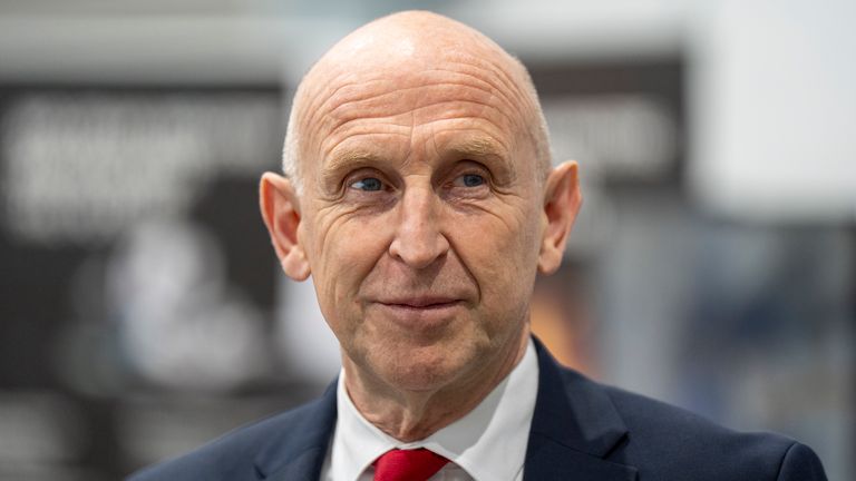 Defence Secretary John Healey said Donald Trump had created the conditions for an end to the fighting. Pic: PA