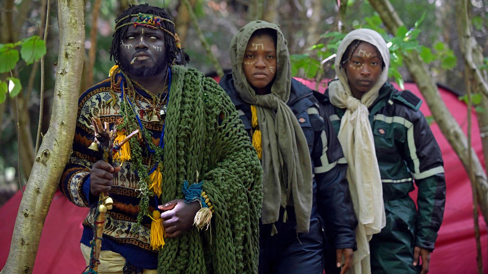 The Kingdom of Kubala is made up of 'King Atehene', 'Queen Nandi' and 'Asnat'. Pic: PA