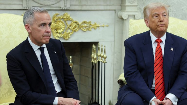 Mark Carney and Donald Trump. File pic: Reuters