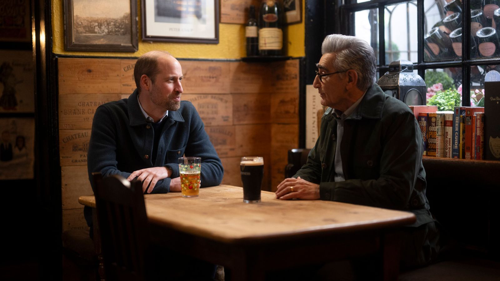 Prince William and Eugene Levy. Pic: Apple TV+