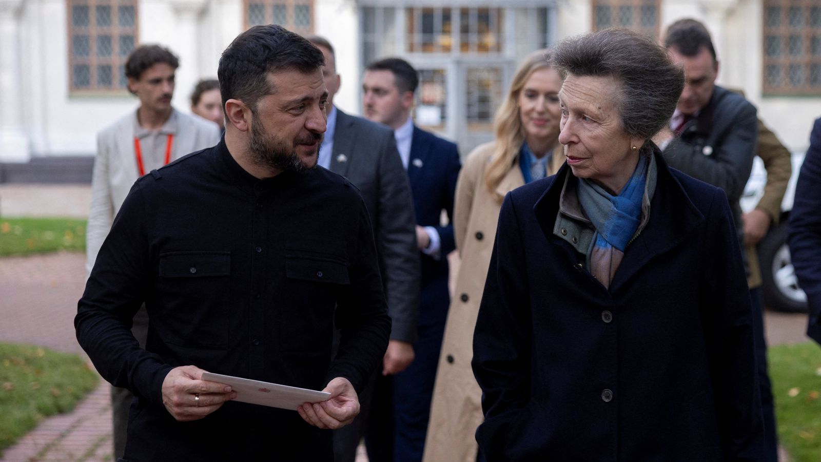 Princess Anne met President Volodymyr Zelenskyy in Kyiv. Pic: PA Pic: PA