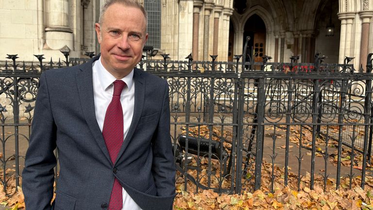 Richard Taylor outside the High Court. Pic: PA