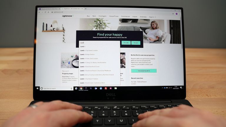 Looking for the perfect home on Rightmove. Filepic: PA