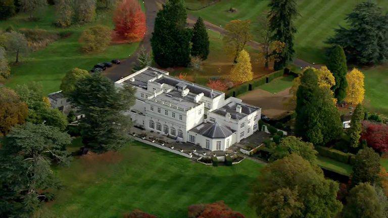 The mansion has 30 rooms. Pic: Sky News