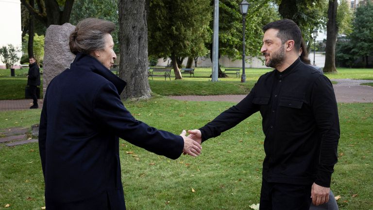 Anne is the latest British royal to make a trip to Kyiv. Pic: PA