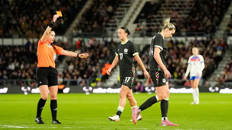 Alanna Kennedy was sent off to kickstart prior to England taking the lead