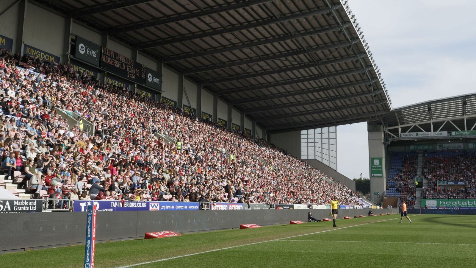 Fans at the Brick Community Stadium, Wigan