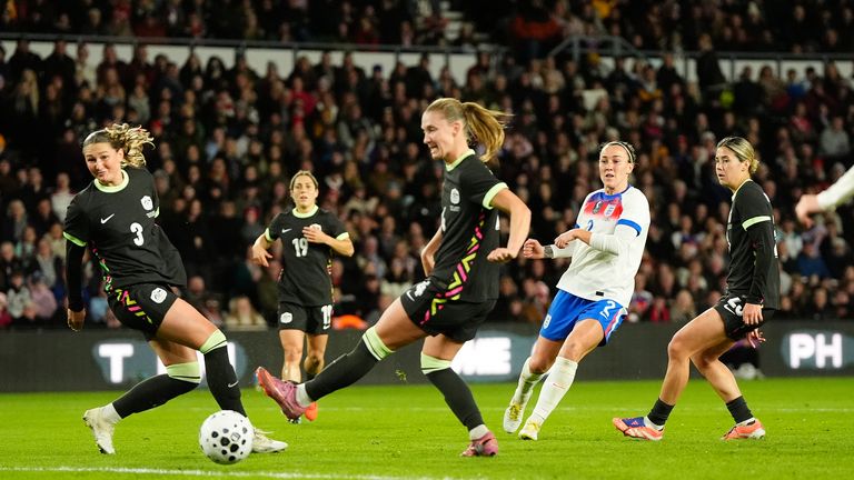 Lucy Bronze doubled England's lead