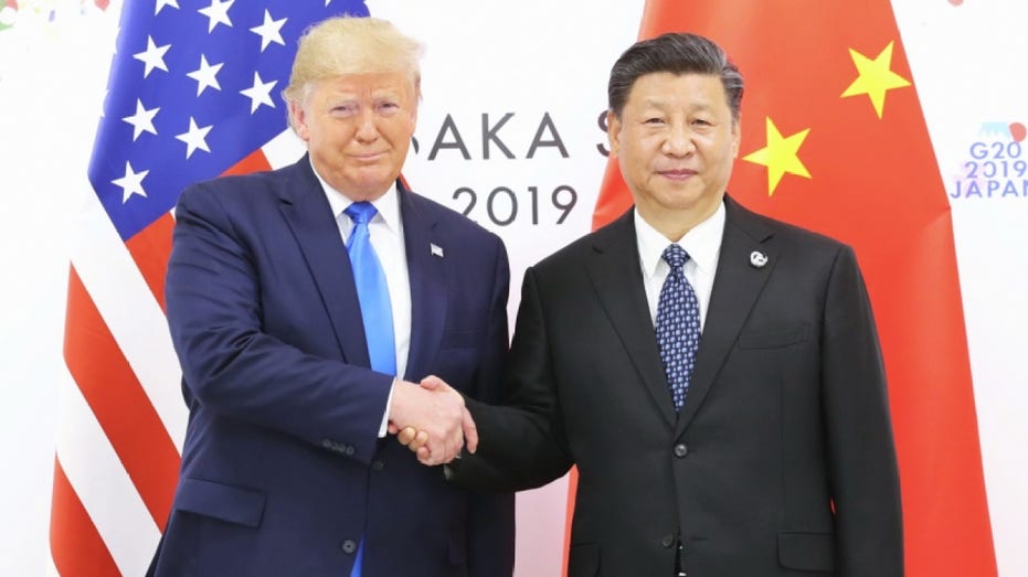 President Trump meets with Chinese President Xi.