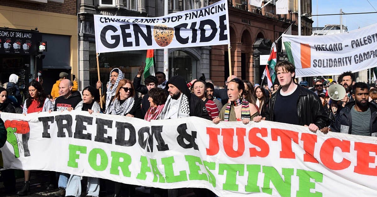 Two people arrested after barricade broken by Pro-Palestinian protesters