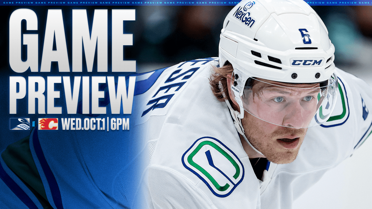 Canucks Play Final Road Game of Preseason in Wednesday Matchup with Flames
