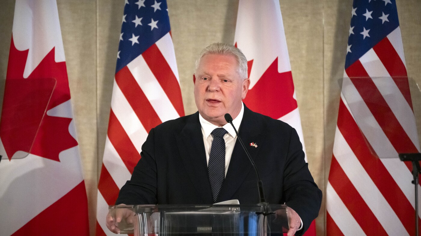 Canada's Doug Ford, once pro-Trump, is now the loudest voice against tariffs : NPR