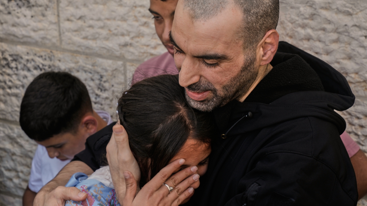 Palestinians celebrate as prisoners are released by Israel : NPR