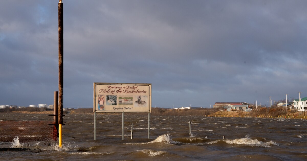 A major storm is bringing dangerous flooding and hurricane-force winds to Western Alaska