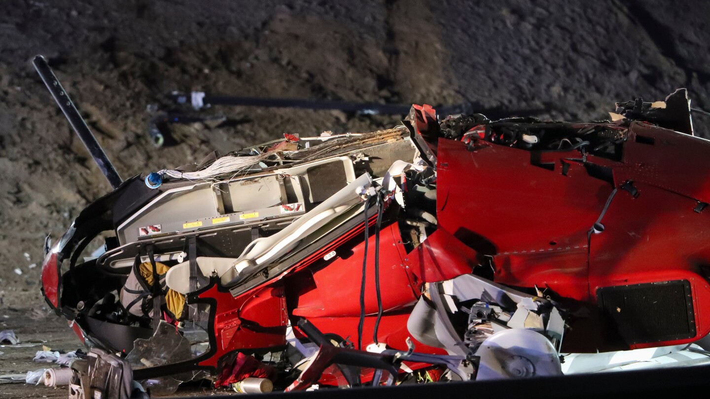 Medical helicopter crashes on highway in Sacramento