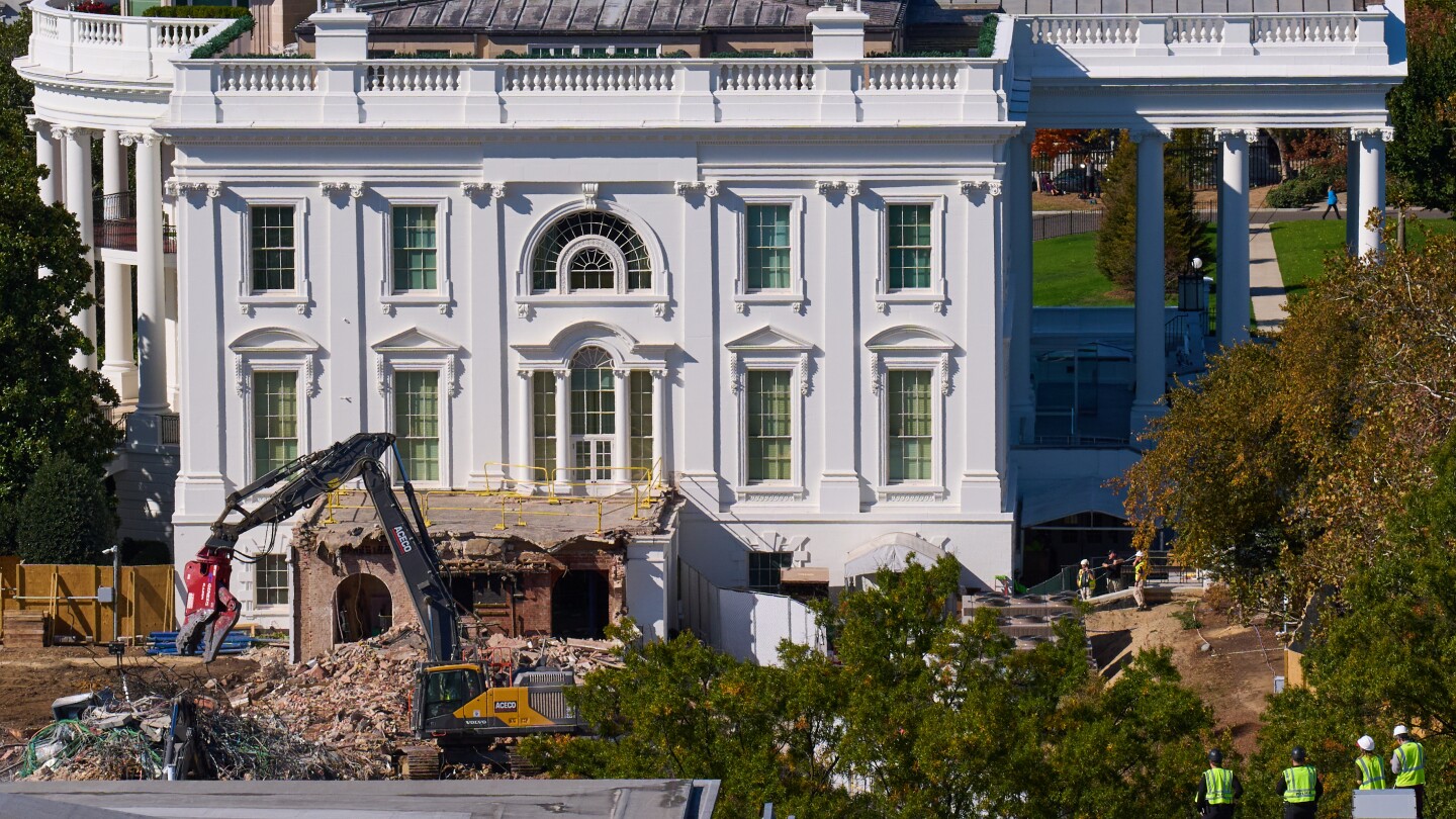 AP photos show White House East Wing demolished
