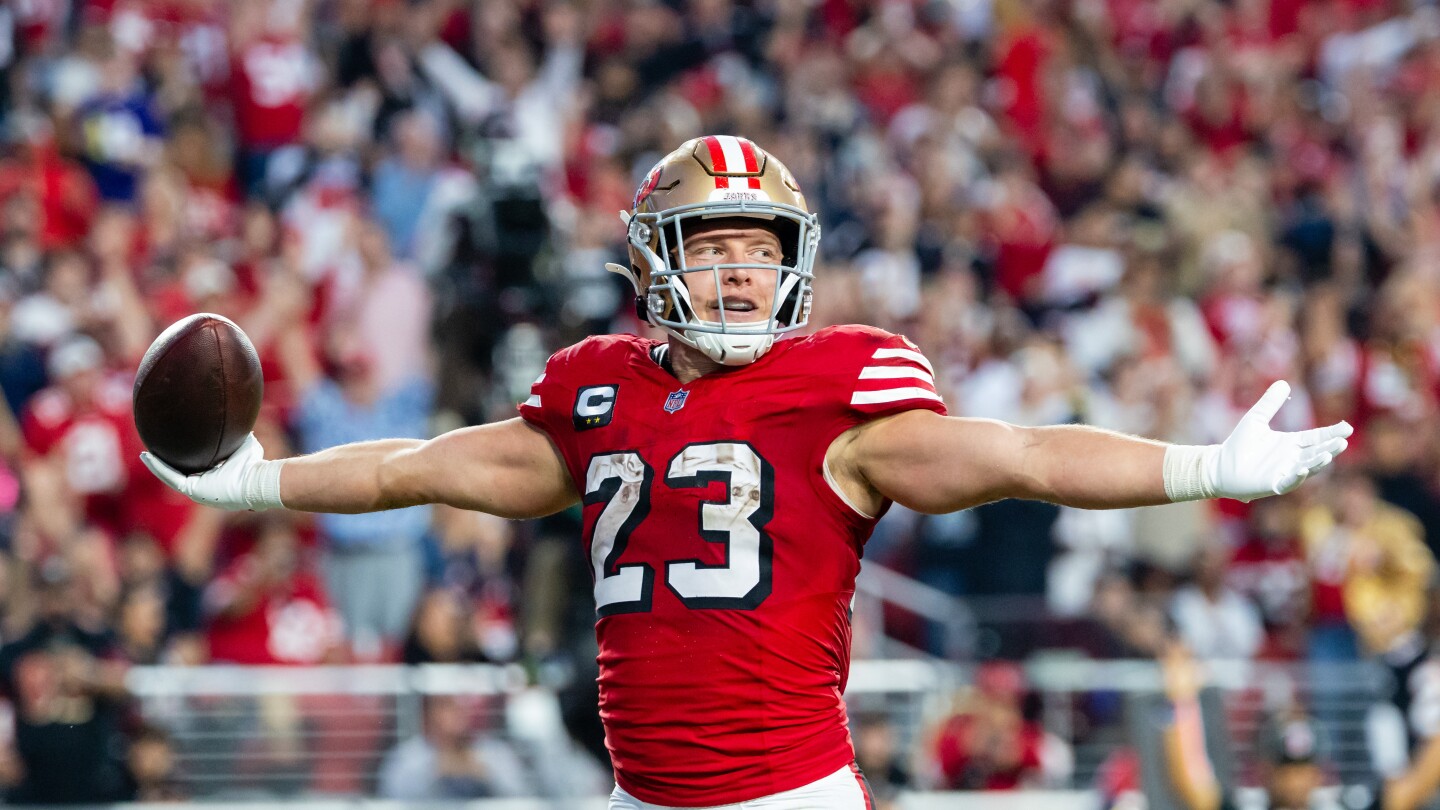 Sunday Night Football: Christian McCaffrey's big night powers 49ers to 20-10 victory